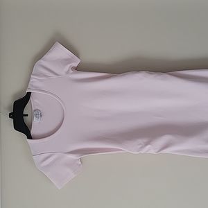 Elegant Pink Midi Maternity Dress